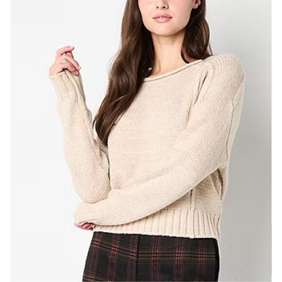 WORTHINGTON Womens Sweater XXL Crew Neck Long Sleeve Pullover Toasted Bark NEW - Picture 1 of 16